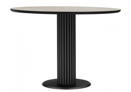 Керамический стол Woodville Кэмерон 110 krater perla repose, черный, ножки черные