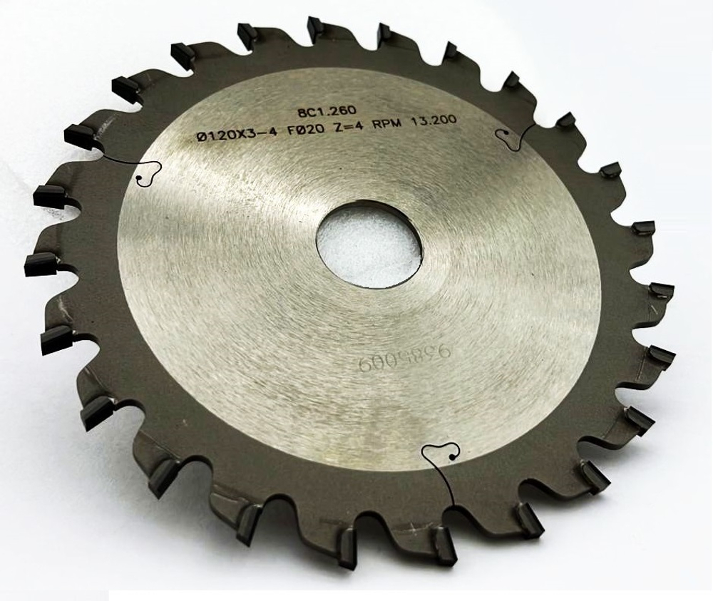 PCD пила D.120x3,0-4,0x3.0x20 Z=24 H=6