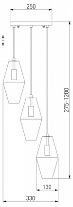 Подвесной светильник Eurosvet Prism 50236/3 прозрачный