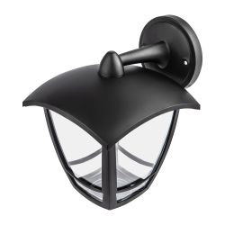 Садово-парковый светильник ЭРА «Дели 2» НБУ 07-40-002 черный 4-гранный настенный IP44 Е27 max 60Вт