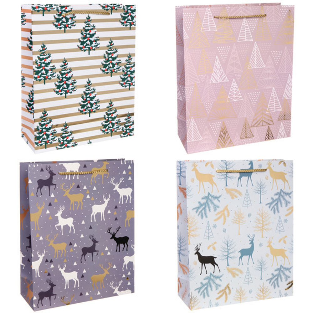 Пакет подарочный «Новогодний стиль» 26*32*10 см