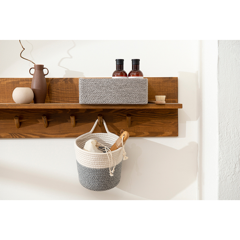 Корзина для хранения lian, 26х16х10 см, светло-серая