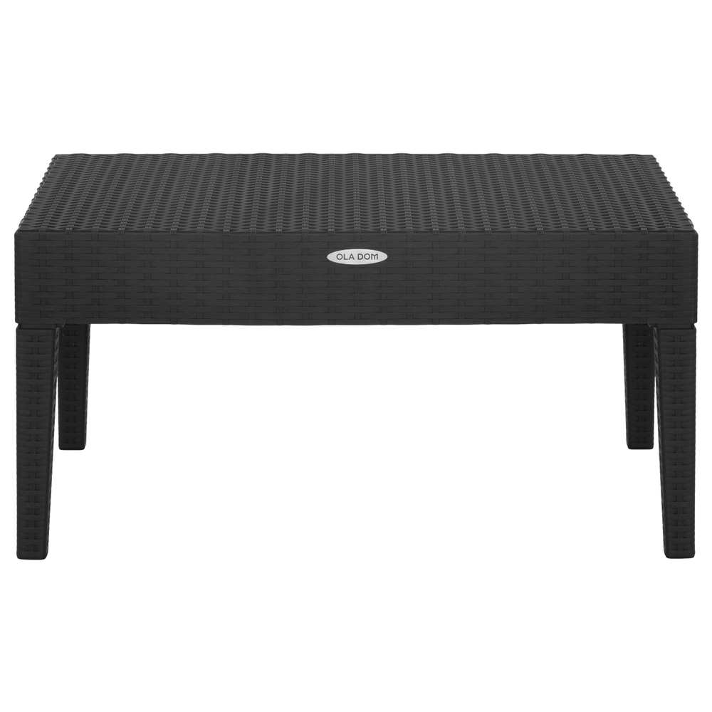 Стол пластиковый журнальный прямоугольный Ola Dom арт.ЭП 401424 (антрацит)