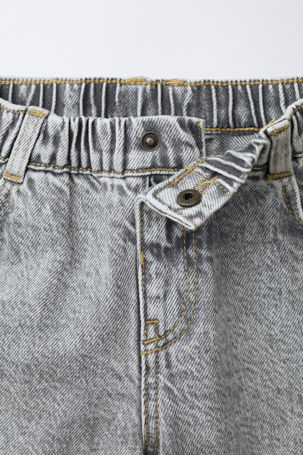 ZARA ДЖИНСЫ BAGGY RELAXED ACID, СЕРЫЙ