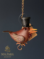 Кормушка "Ворон" в ассортименте 12х10x13 см + подвес 24см