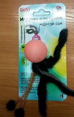 Игрушка "Нарисуй для кота" трубочки и норка GoSi,  sh-07314
