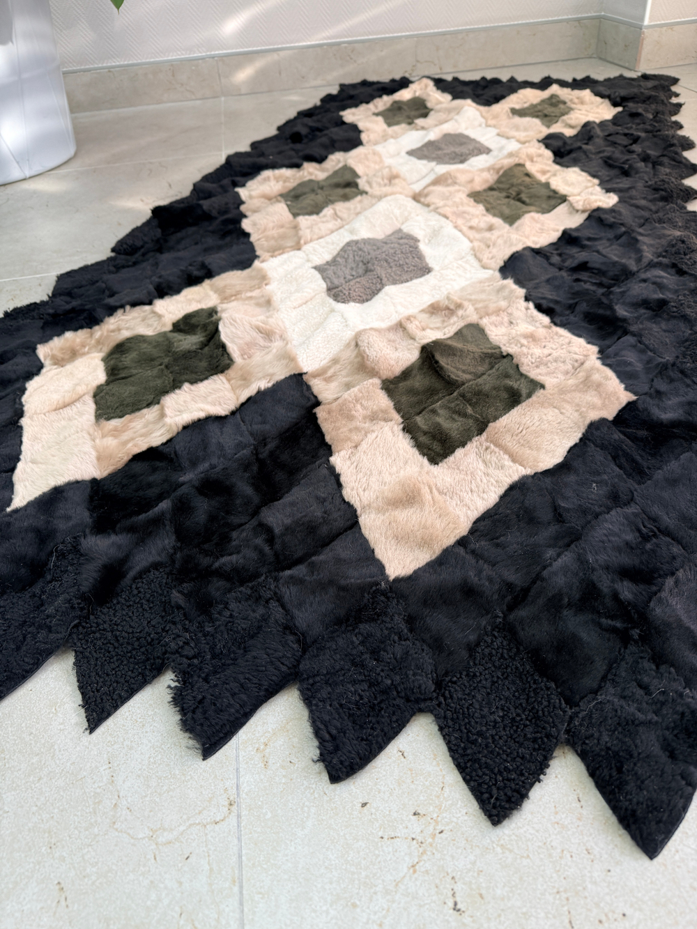 Покрывало меховое ковер из шкуры овчины