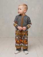 Вязаный комбинезон для новорожденных и малышей на молнии