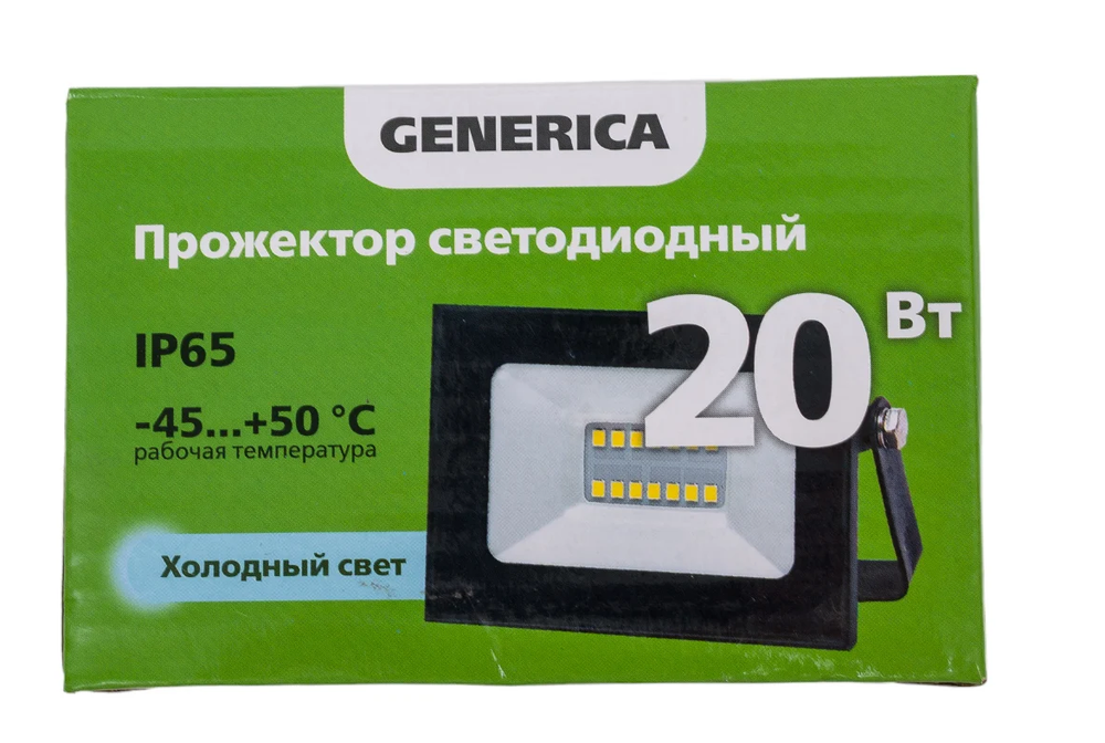 GENERICA IEK Прожектор светодиод 20Вт 6500К IP65