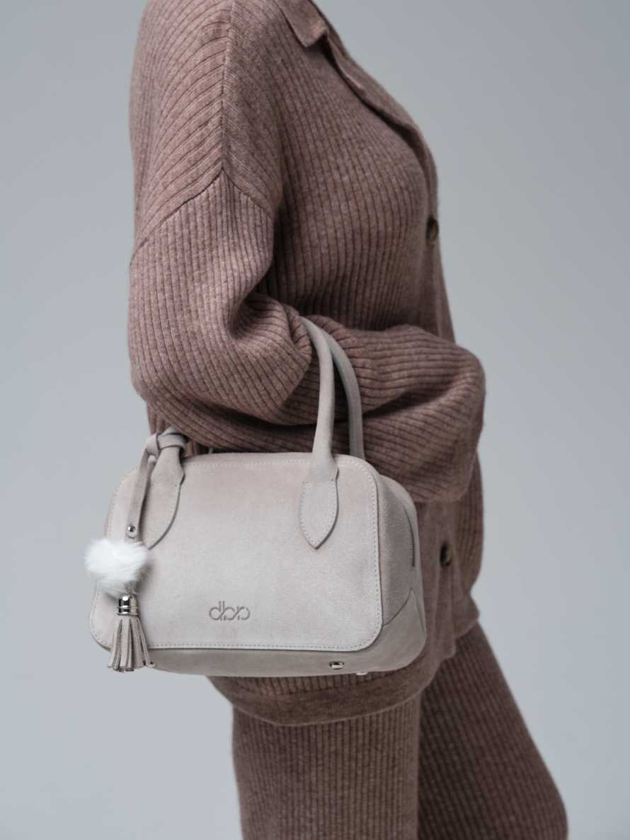 Замшевая сумка Polly DBR 31348 каменный