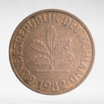 Germany, 10 Pfennigs, 1982, (Munich Mint - "D"), VF
