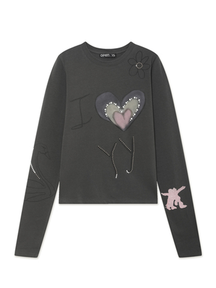 Джемпер Beaded I Love Yy Tee