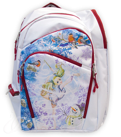 Снежинка Белый/красный