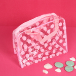 Косметичка прозрачная «Adventure - Peas», круги, цвет розовый, 16*23*9