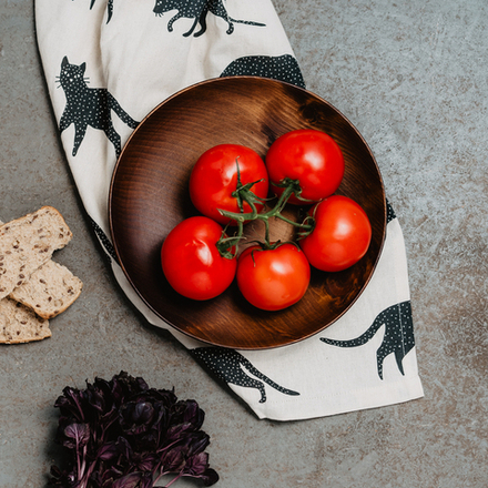 Деревянная тарелка Art of Siberia из сибирского кедра, плоская, 21,5 см. T99