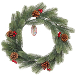 Венок хвойный новогодний «Хвойный аромат» 50 см, резина (SQ3001-50)