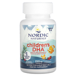 Nordic Naturals, Children's DHA, ДГК для детей, со вкусом клубники, для детей 3–6 лет, 250 мг, 180 мини-капсул