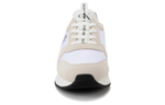 CK/Calvin Klein cow split layer comfortable letter embossed stitching low-cut life casual shoes men's moonlight white