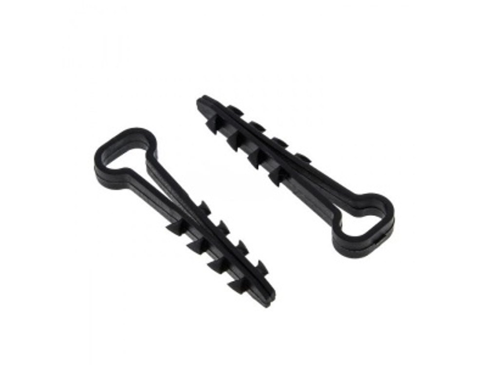 Дюбель-хомут 5х10мм нейлон черный, прямоугольный (100шт/уп)