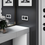 Розетка с заземлением, шторками и USBх2 (черный матовый)