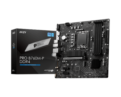 Материнская плата MSI PRO B760M-P DDR4 LGA1700 4xDDR4 4xSATA3 RAID 2xM.2 VGA HDMI DP mATX