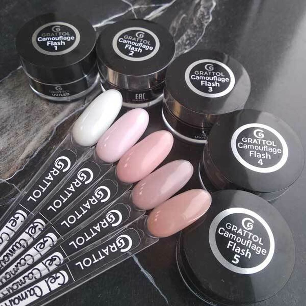 Grattol Gel Camouflage Flash - Гель камуфляж моделирующий, 15мл