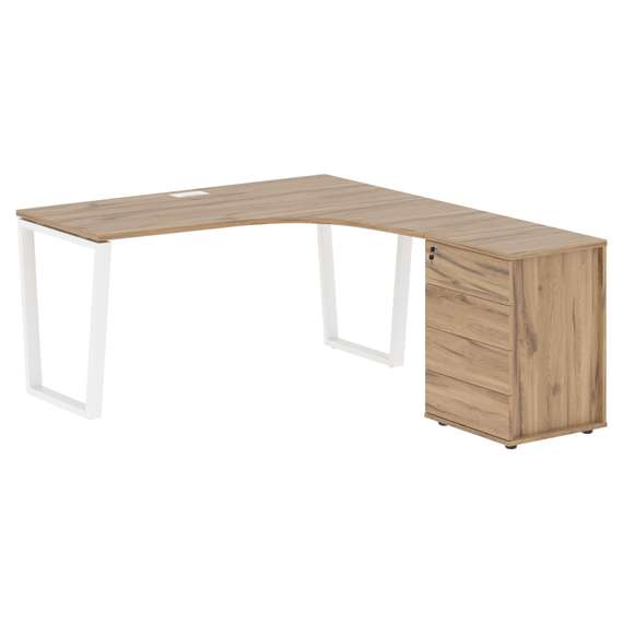 Стол эргономичный с тумбой EVCET 1518(R) 1560х1880х750 EDIS