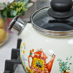 Чайник 2л со свистком "Чайный домик"