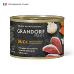 Монопротеиновый влажный корм GRANDORF FRESH для собак всех пород из утки с бататом и цветной капустой 200г