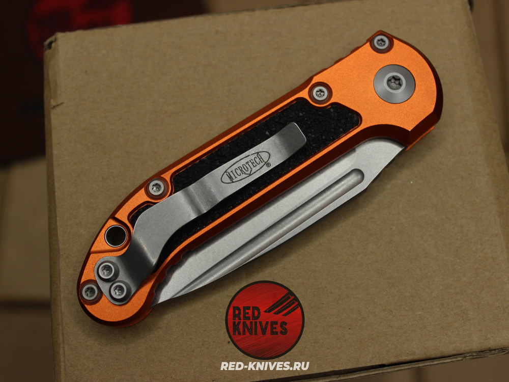 Нож Microtech ORG LUDT Gen III Standard S/E - клинок серый, оранж рукоять