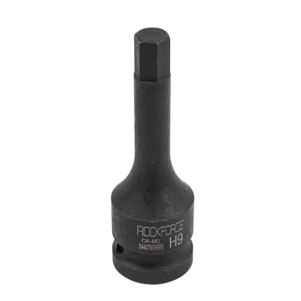 Головка-бита 9мм 1/2" 6-гранная ударная L=78мм ROCKFORCE RF-24407809MPB