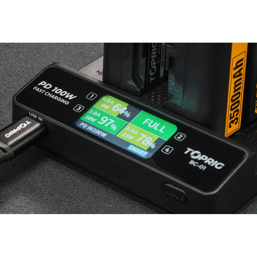 Зарядное устройство Accsoon TOPRIG BC01 4-Bay NP-F