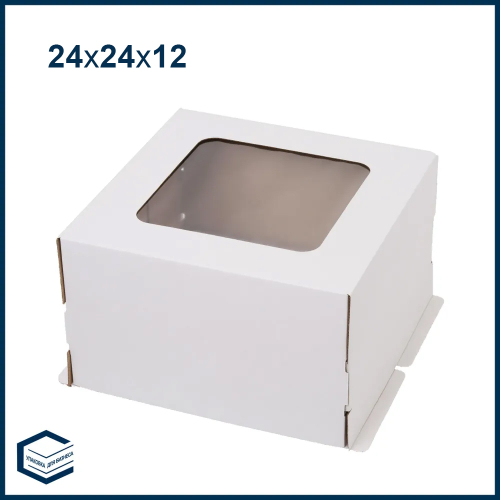 Коробки для торта, микрогофра, 240х240х120 мм