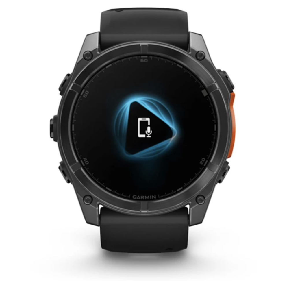 Смарт-часы Garmin Fenix 8 - 51 мм, AMOLED, темно-серый корпус, черный силиконовый ремешок