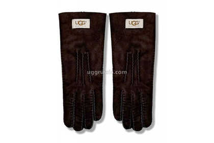 UGG Перчатки Замшевые Женские Коричневые