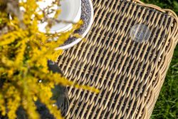 "Равенна" лаунж-зона из искусственного ротанга, цвет соломенный