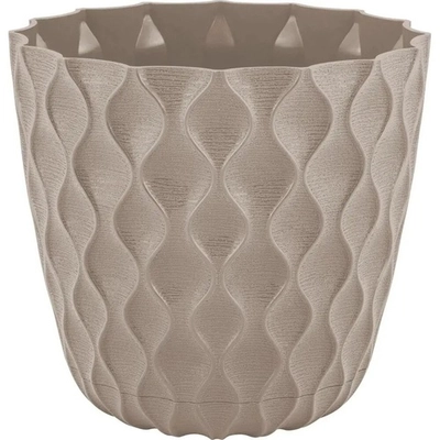 Горшок для цветов InGreen Wave с дренажной сеткой и съемным поддоном 0,65л,D115мм французс