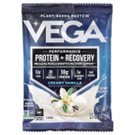 Vega, Растительный протеин, протеин для повышения эффективности и восстановления, кремовая ваниль, 12 пакетиков по 41 г (1,5 унции)