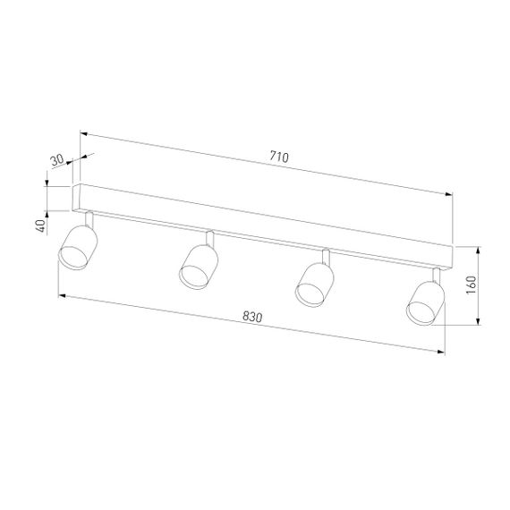 Спот TK Lighting 1021 Top Black Gold