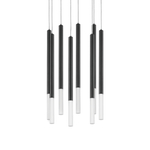 L8T747137 Люстра TUBO LED 40W 2000LM 360G ЧЕРНЫЙ 3000K (574737+747137 (8шт)