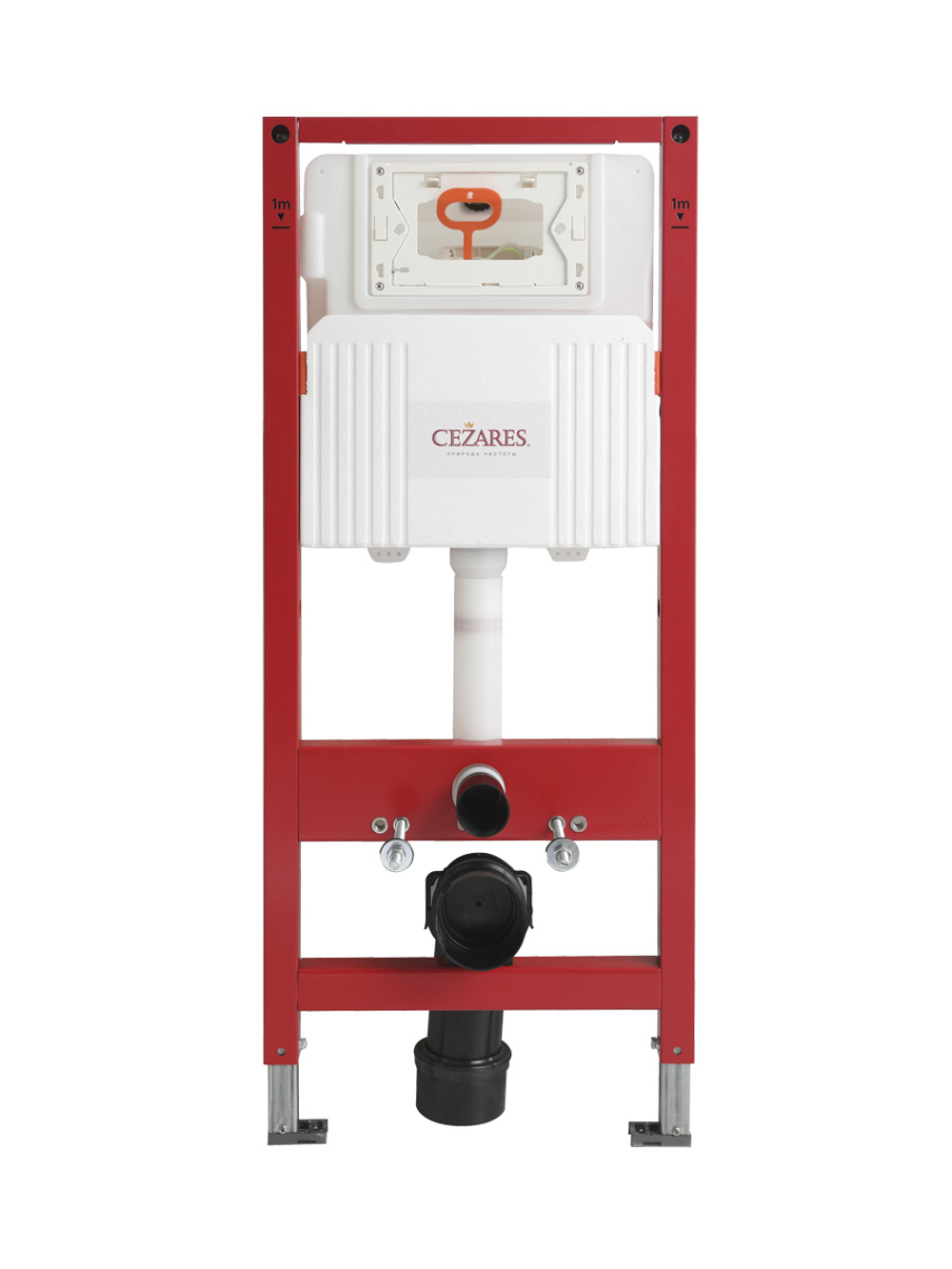 Инсталляция для подвесного унитаза Cezares CZR-201-P пневматическое управление