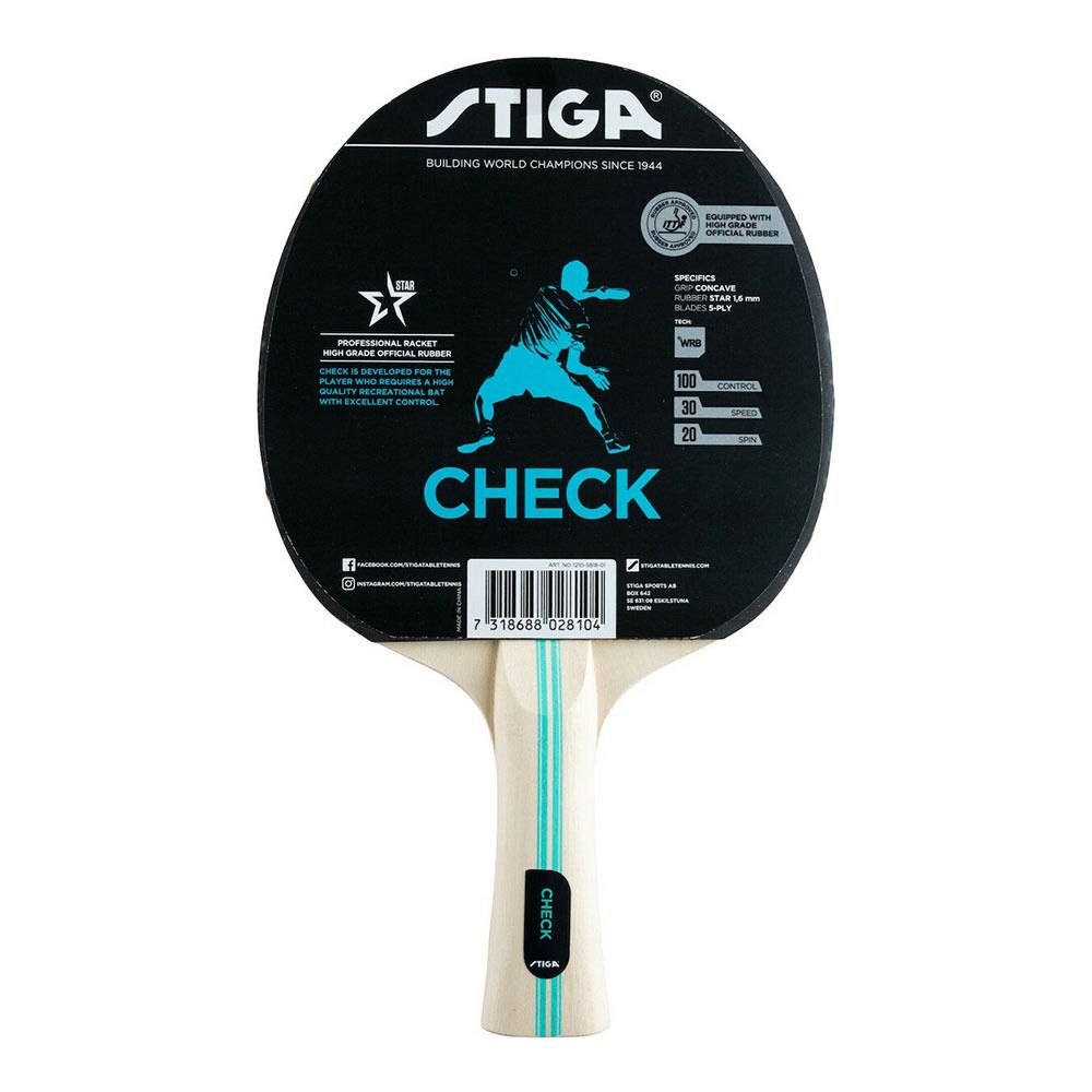 Ракетка для наст.тенниса Stiga Check Hobby WRB, ITTF