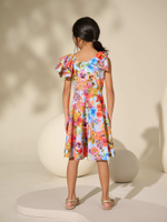 Платье для девочки Next AT0-377, Синий, Розовый, Красный