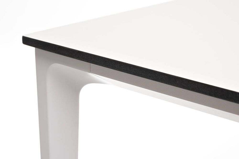 "Малага" обеденный стол из HPL 90х90см, цвет молочный, каркас белый