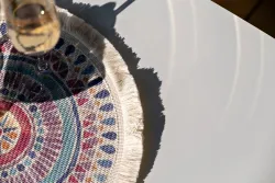 "Верона" лаунж-зона 5-местная плетеная из роупа (веревки), каркас алюминиевый белый, роуп бежевый