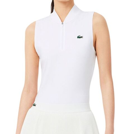 Женское поло Lacoste Sleeveless Ultra Dry Stretch Tennis - white