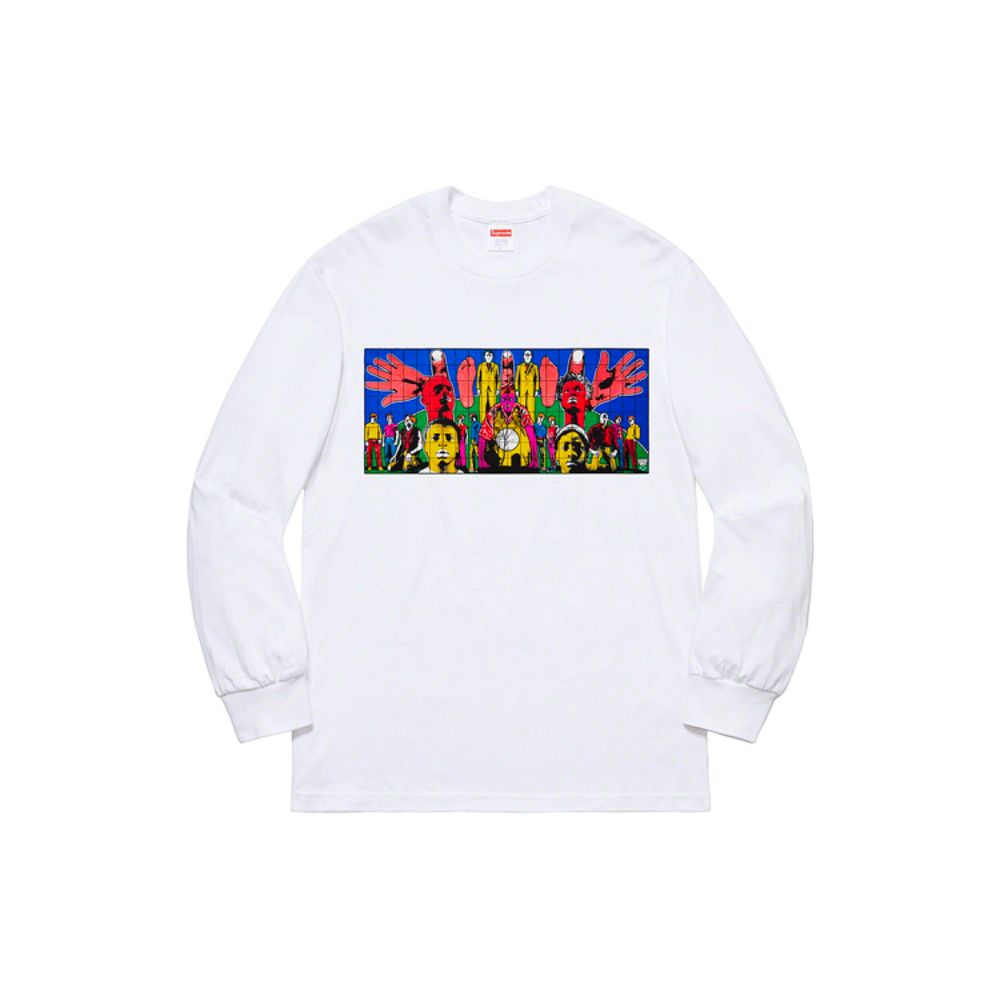 Supreme SS19 Gilbert &amp; George/SupremeDEATH AFTER LIFE L/S Tee White