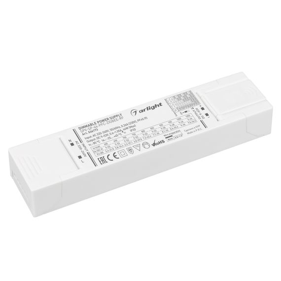 Блок питания SPV-SP-46-PFC-ZIGBEE-RF (46W, 9-53V, 0.6-1.05A, 2.4GHz) Arlight 046173