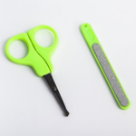 3893569 Набор маникюрный детский «Жирафик», 4 предмета: ножнички, книпсер, пилочка, щётка