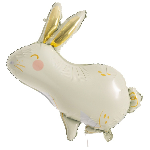 Шар фольга фигура Зайка уши золотые 79см